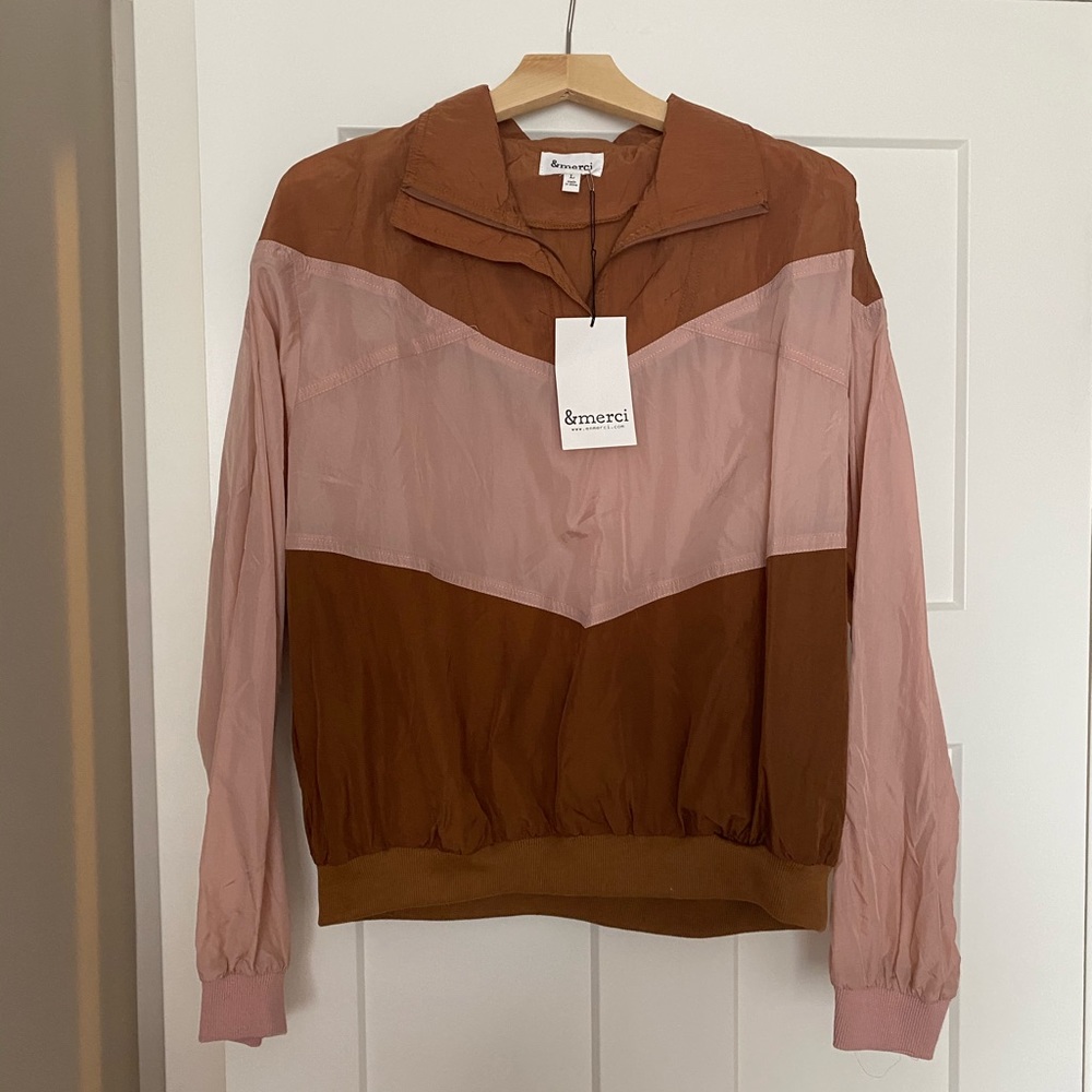 Color block wind breaker jacket